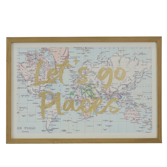 Let&#x27;s Go Places Framed Wall Sign by Ashland&#xAE;